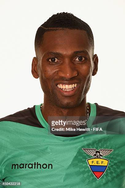 Alexander Dominguez of Ecuador poses during the official FIFA World Cup 2014 portrait session on June 10, 2014 in Porto Alegre, Brazil.