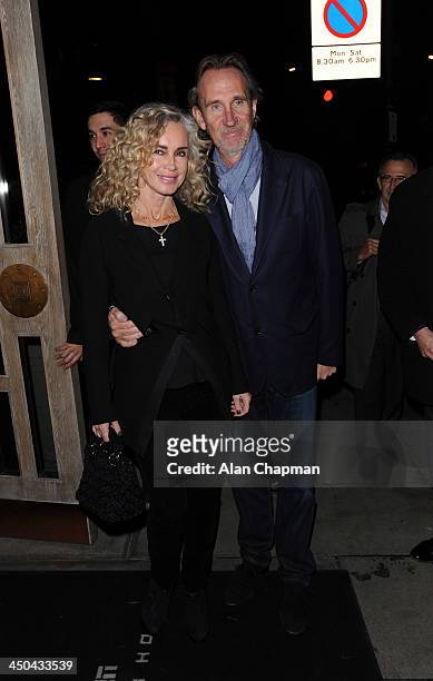 Mike and Angie Rutherford sighting at Kelly Hoppen book launch on November 18, 2013 in London, England.