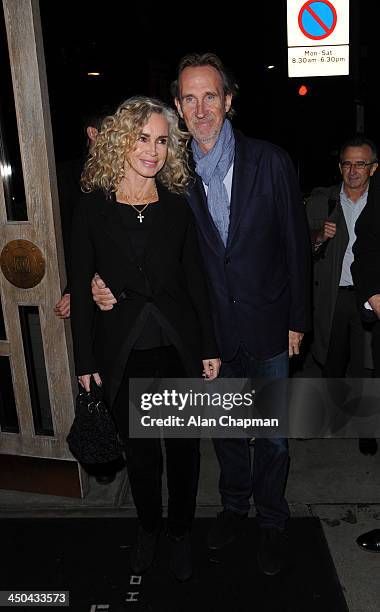 Mike and Angie Rutherford sighting at Kelly Hoppen book launch on November 18, 2013 in London, England.