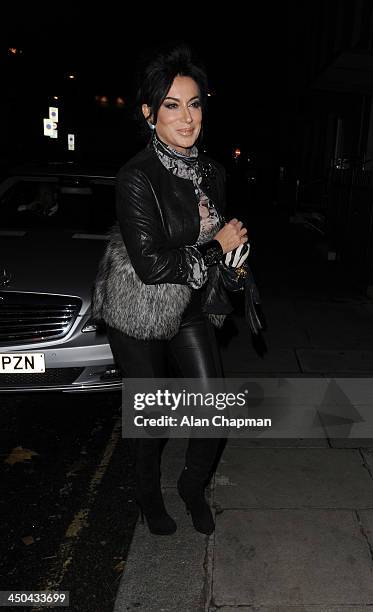 Nancy Dell'Ollio sighting at Kelly Hoppen book launch on November 18, 2013 in London, England.