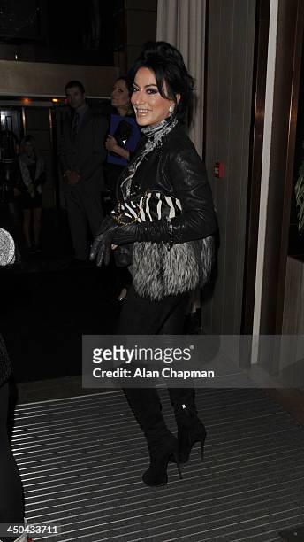 Nancy Dell'Ollio sighting at Kelly Hoppen book launch on November 18, 2013 in London, England.