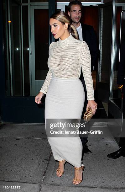 Kim Kardashian is seen on November 18, 2013 in New York City.