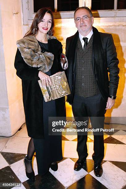 Writer Eliette Abecassis and Guest attend Pasteur-Weizmann Gala at Chateau de Versailles on November 18, 2013 in Versailles, France.