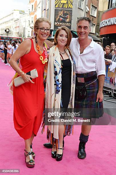 Emma Thompson, Gaia Wise and Greg Wise attend the UK Premiere of "Walking On Sunshine" at the Vue West End on June 11, 2014 in London, England.