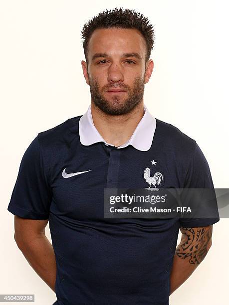 Mathieu Valbuena of France poses during the official FIFA World Cup 2014 portrait session on June 10, 2014 in Sao Paulo, Brazil.