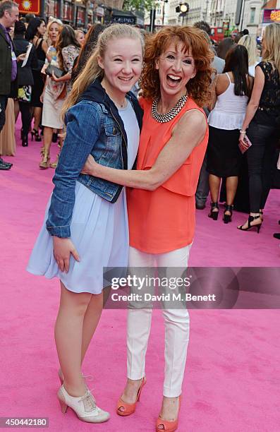 Bonnie Langford and daughter Biana Grunert attend the UK Premiere of "Walking On Sunshine" at the Vue West End on June 11, 2014 in London, England.