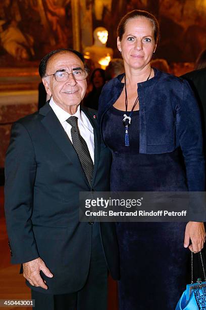 Baroness Benjamin de Rothschild 'R) and Director-General Delegate of Pasteur-Weizmann Robert Parienti attend Pasteur-Weizmann Gala at Chateau de...