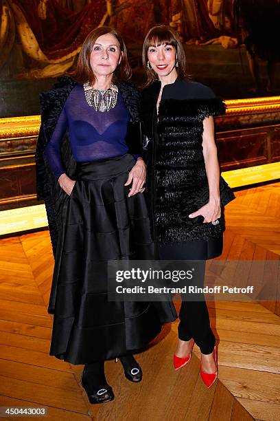 Catherine Riviere and Mathilde Favier attend Pasteur-Weizmann Gala at Chateau de Versailles on November 18, 2013 in Versailles, France.