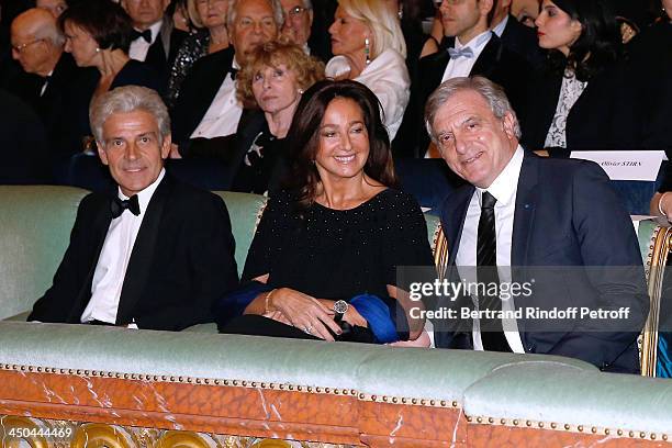 Christophe de Baker , CEO Dior Sidney Toledano and his wife Katia Toledano attend Pasteur-Weizmann Gala at Chateau de Versailles on November 18, 2013...