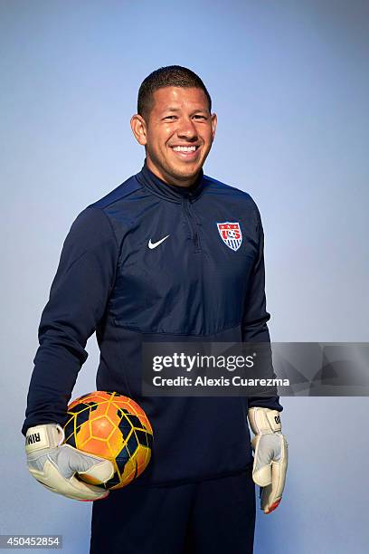 National team, Nick Rimando is photographed for Sports Illustrated on May 24, 2014 in Palo Alto, California. PUBLISHED IMAGE. CREDIT MUST READ:...