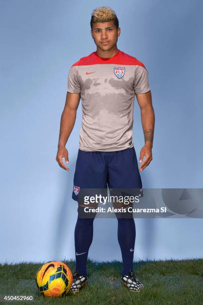 National team, DeAndre Yedlin is photographed for Sports Illustrated on May 24, 2014 in Palo Alto, California. PUBLISHED IMAGE. CREDIT MUST READ:...
