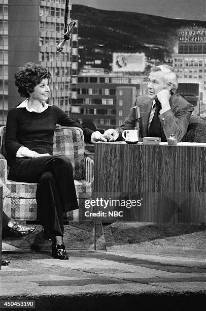 Pictured: Actress Audrey Hepburn during an interview with host Johnny Carson on March 30, 1976 --