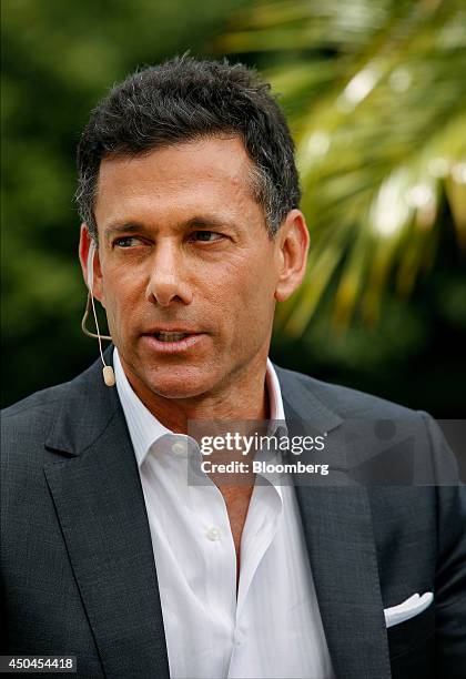 Strauss Zelnick, chief executive officer of Take-Two Interactive Software Inc., speaks during a Bloomberg Television interview at the E3 Electronic...