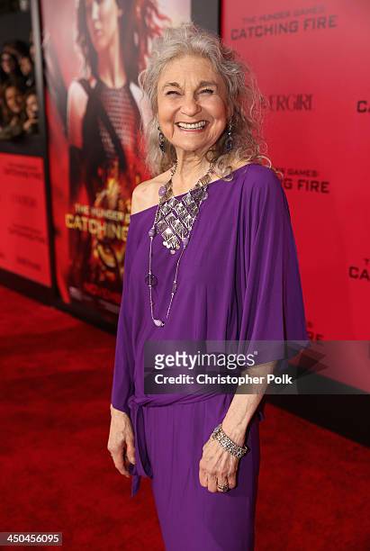 Actress Lynn Cohen attends premiere of Lionsgate's "The Hunger Games: Catching Fire" - Red Carpet at Nokia Theatre L.A. Live on November 18, 2013 in...