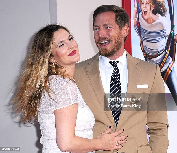 Actress Drew Barrymore and husband actor Will Kopelman arrive at the Los Angeles Premiere 'Blended' on May 21, 2014 at TCL Chinese Theatre in...