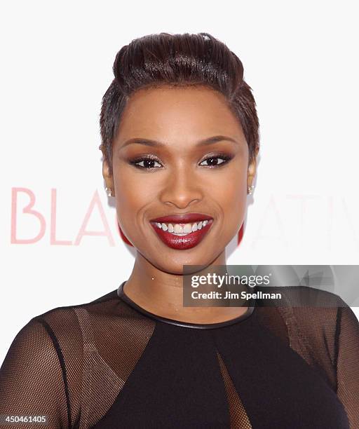 Singer/actress Jennifer Hudson attends the "Black Nativity" premiere at The Apollo Theater on November 18, 2013 in New York City.