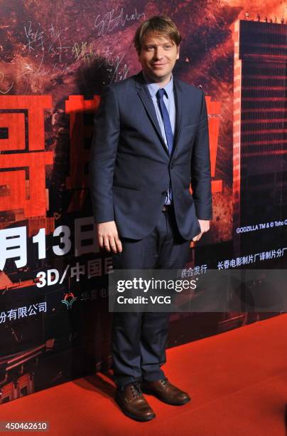 Director Gareth Edwards attends "Godzilla" premiere on June 11, 2014 in Beijing, China.