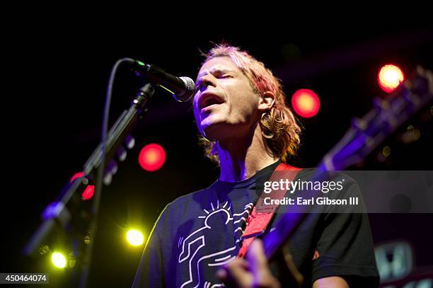 Composer and Vocalist Christian Zucconi performs with the band Grouplove at the official launch of The Honda Stage Music Platform at American Honda...