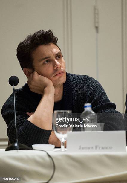 Actor James Franco attends the "Homefront" Los Angeles press conference and photo call at Four Seasons Hotel Los Angeles at Beverly Hills on November...