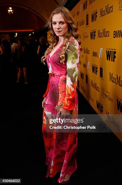 Actress Emma Bell attends Women In Film 2014 Crystal + Lucy Awards presented by MaxMara, BMW, Perrier-Jouet and South Coast Plaza held at the Hyatt...