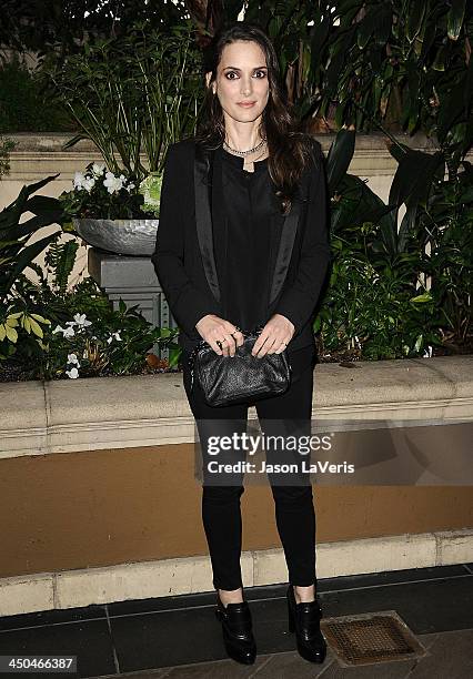 Actress Winona Ryder attends the "Homefront" press conference at Four Seasons Hotel Los Angeles at Beverly Hills on November 18, 2013 in Beverly...