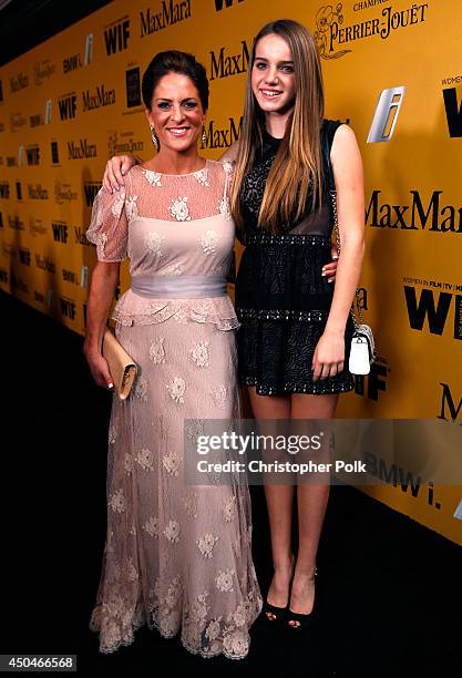 Women In Film President Cathy Schulman and daughter Leah attend Women In Film 2014 Crystal + Lucy Awards presented by MaxMara, BMW, Perrier-Jouet and...