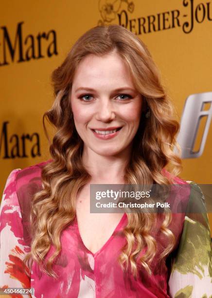 Actress Emma Bell attends Women In Film 2014 Crystal + Lucy Awards presented by MaxMara, BMW, Perrier-Jouet and South Coast Plaza held at the Hyatt...