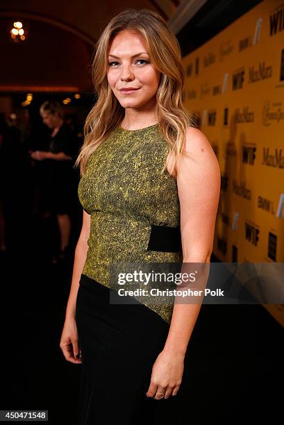 Actress Eloise Mumford attends Women In Film 2014 Crystal + Lucy Awards presented by MaxMara, BMW, Perrier-Jouet and South Coast Plaza held at the...