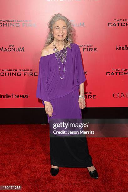 Actress Lynn Cohen arrives at the premiere of Lionsgate's "The Hunger Games: Catching Fire" at Nokia Theatre L.A. Live on November 18, 2013 in Los...