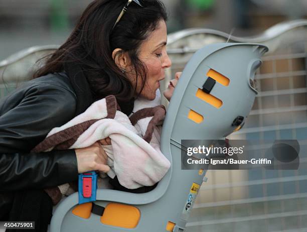 November 18: Bethenny Frankel and Bryn Hoppy are seen on November 18, 2013 in New York City.