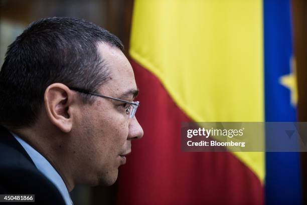 Victor Ponta, Romania's prime minister, speaks during an interview at the Victoria Palace in Bucharest, Romania, on Thursday, June 12, 2014. Romania...