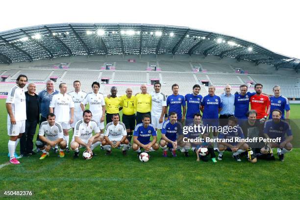 Real Madrid : Robert Pires, Francois Ben Naceur, Olivier Panis, Jean-Luc Lahaye, Arnaud Ducret and Brahim Asloum; Chelsea : Pascal Elbe, Ary Abittan,...