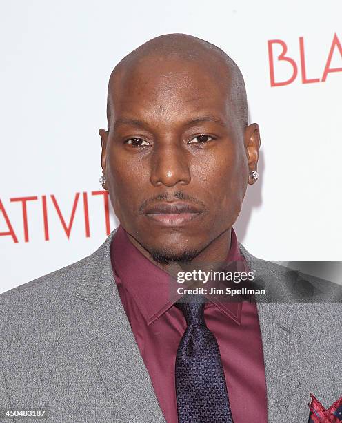 Singer/actor Tyrese Gibson attends the "Black Nativity" premiere at The Apollo Theater on November 18, 2013 in New York City.