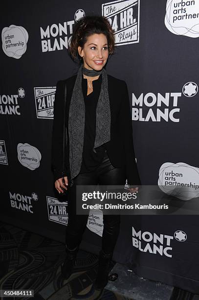 Gina Gershon attends Montblanc Presents The 13th Annual 24 Hour Plays On Broadway After Party at B.B. King Blues Club & Grill on November 18, 2013 in...