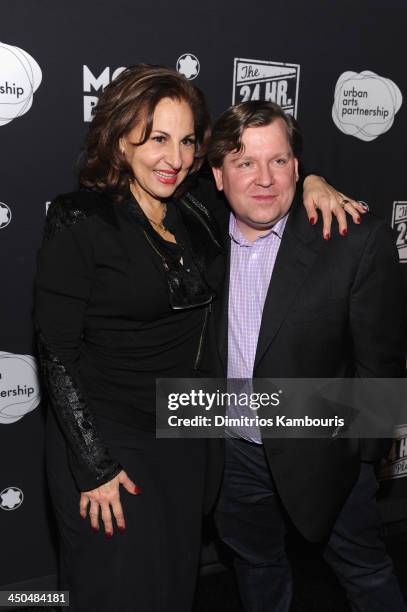 Kathy Najimy and David Lindsay-Abaire attend Montblanc Presents The 13th Annual 24 Hour Plays On Broadway After Party at B.B. King Blues Club & Grill...