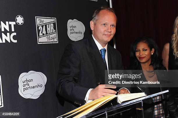 Jan Patrick Schmitz, president and CEO of Montblanc North America attends Montblanc Presents The 13th Annual 24 Hour Plays On Broadway After Party at...