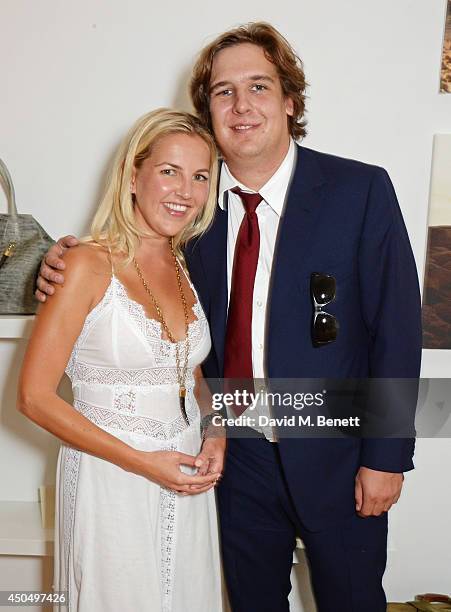 Hanneli Rupert and brother Anton Rupert attend the Okapi London launch and summer party on June 12, 2014 in London, England.