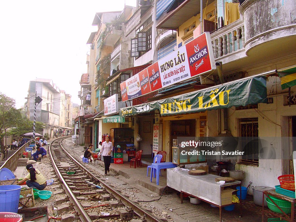 Restaurant with view on the train track