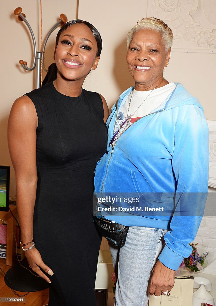 Dionne Warwick Visits Alexandra Burke In "The Bodyguard"