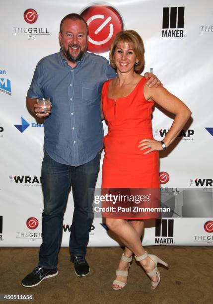 Founder The Wrap, Sharon Waxman and Founder/CEO VICE, Shane Smith attend TheGrill NYC at 10 on The Park on June 12, 2014 in New York City.