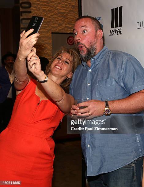 Founder The Wrap, Sharon Waxman and Founder/CEO VICE, Shane Smith attend TheGrill NYC at 10 on The Park on June 12, 2014 in New York City.