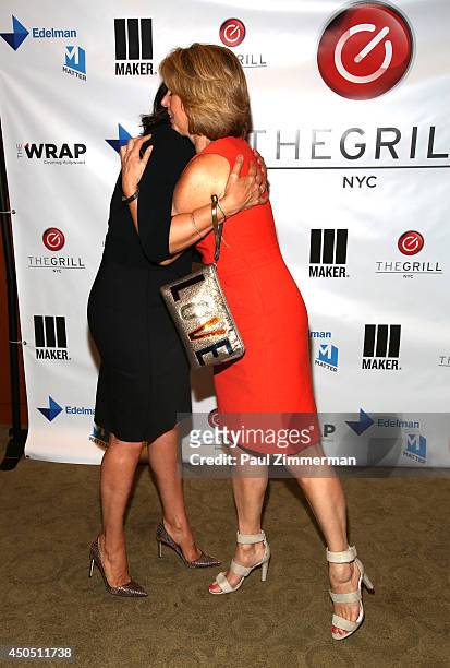 Founder The Wrap, Sharon Waxman and Mariska Hargitay attend TheGrill NYC at 10 on The Park on June 12, 2014 in New York City.