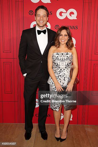 Zoe Foster and Hamish Blake arrive at the GQ Men of the Year awards at the Ivy Ballroom on November 19, 2013 in Sydney, Australia.
