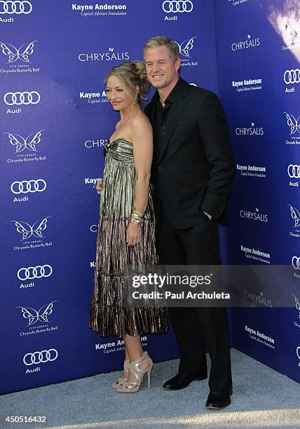 Actors Rebecca Gayheart and Eric Dane attend the 13th Annual Chrysalis Butterfly Ball at a private Mandeville Canyon Estate on June 7, 2014 in Los...