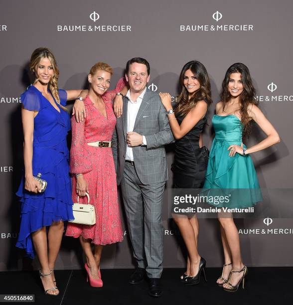 Elena Santarelli, Federica Fontana, Alain Zimmermann, Sara Ventura and Ariadna Romero attend Baume & Mercier Promesse New Women Collection Launch at...