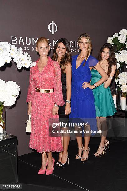 Federica Fontana, Sara Ventura, Elena Santarelli and Ariadna Romero attend Baume & Mercier Promesse New Women Collection Launch at Teatro Vetra on...