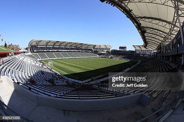 General view of the interior before the MLS match between the Philadelphia Union and the Los Angeles Galaxy at StubHub Center on May 25, 2014 in Los...