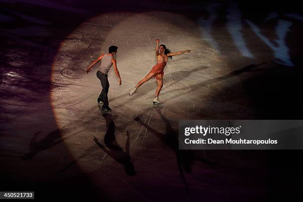 Tessa Virtue and Scott Moir of Canada perform during in the Gala Exhibition on day three of Trophee Eric Bompard ISU Grand Prix of Figure Skating...