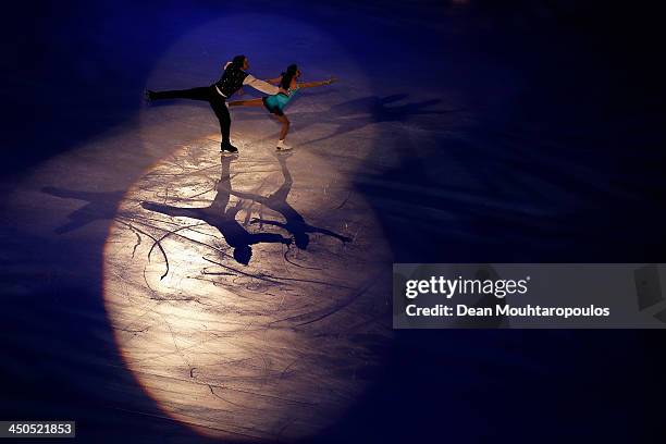 Qing Pang and Jian Tong of China perform during in the Gala Exhibition on day three of Trophee Eric Bompard ISU Grand Prix of Figure Skating...