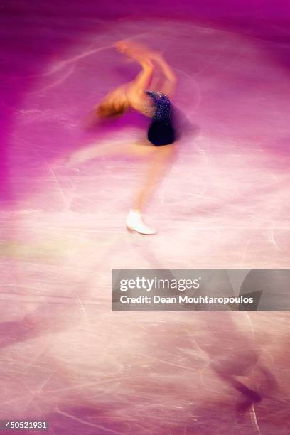 Ashley Wagner of the USA performs during in the Gala Exhibition on day three of Trophee Eric Bompard ISU Grand Prix of Figure Skating 2013/2014 at...